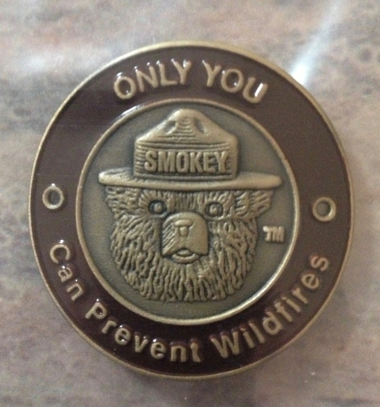 IMAGE OF SMOKEY BEAR MEDALLION
